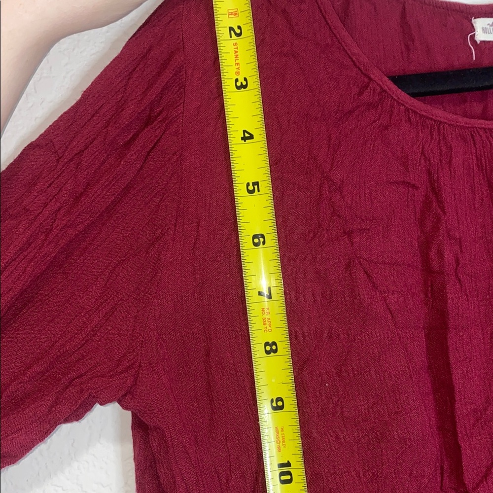 ✨Boho Maroon Long sleeved top with lace detail! - Picture 5 of 9